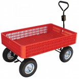 Wagon with plastic rail